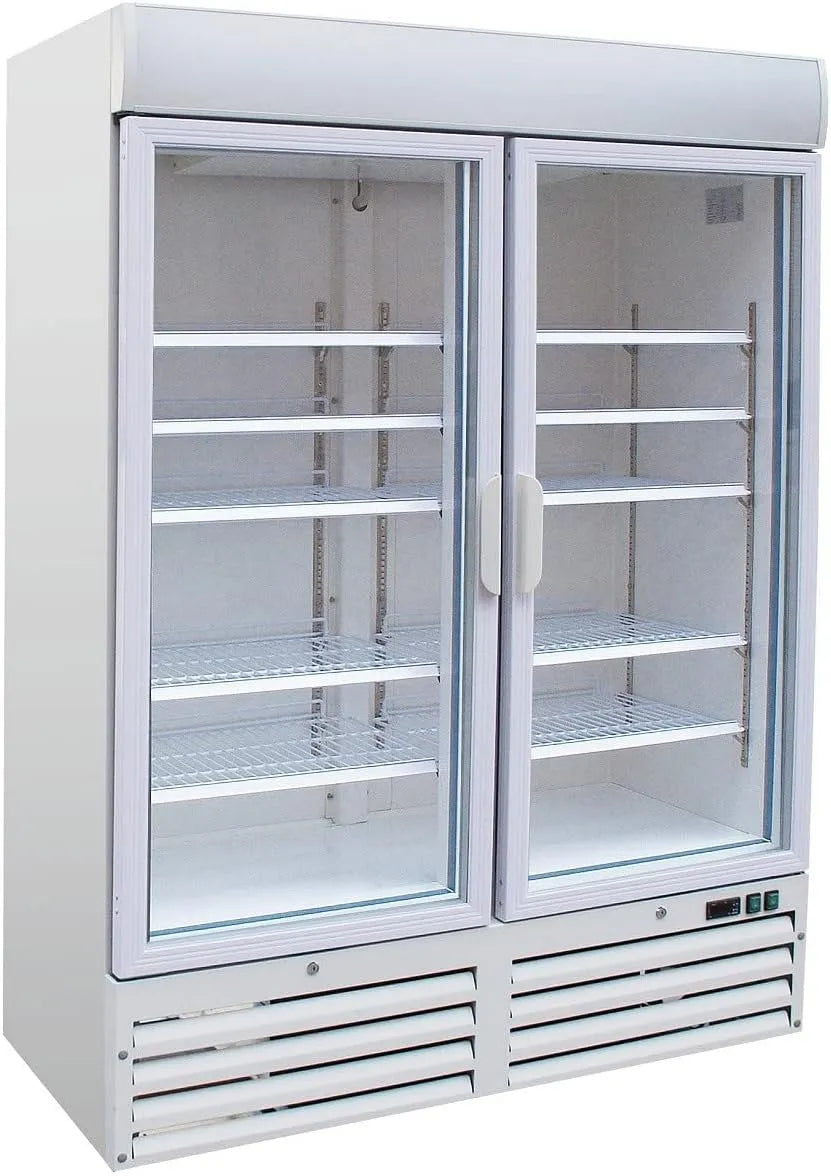 CombiSteel Vitrina refrigerada negativa 920 L - Porta dupla, R290 Branco