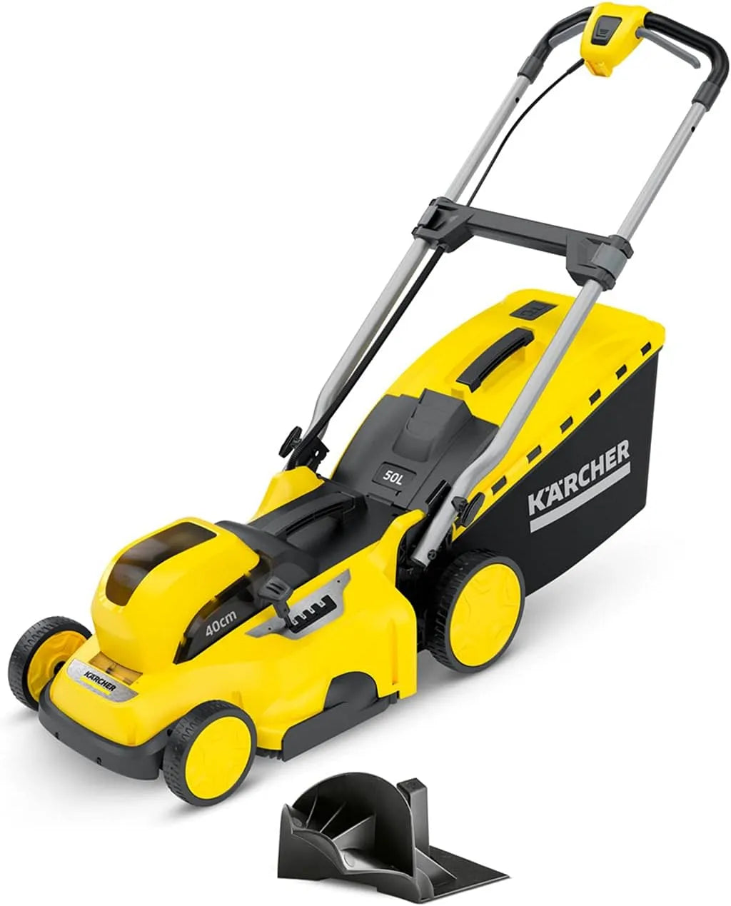 Cortador de relva Kärcher LMO 36-40, sem fios, largura 40 cm, altura ajustável 20-70 mm, bateria de 50 L, bateria compatível de 36 V