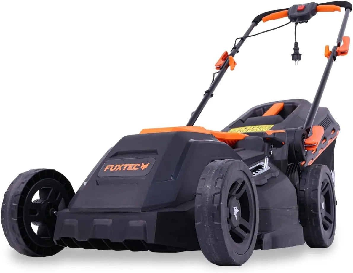 Fuxtec Mower elétrica 1600 W, 38 cm, 40 L, Altura 20-70 mm