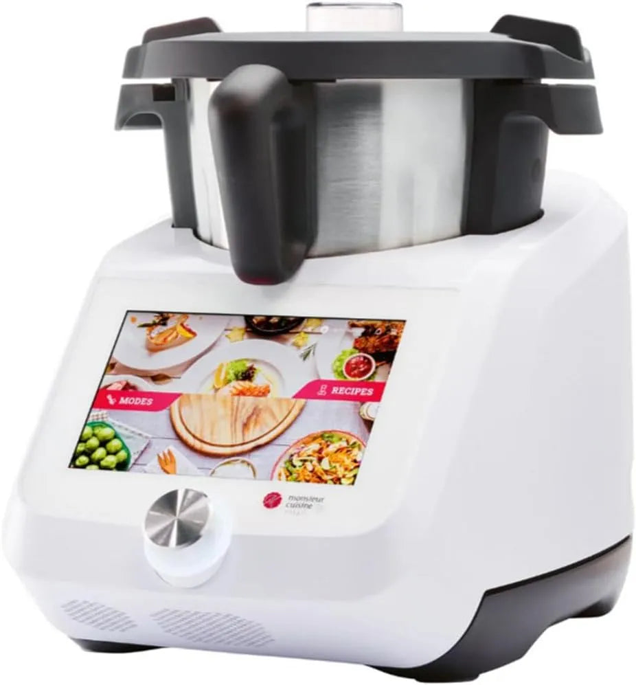 FITNMORE Silvercrest 1200 W inteligente robô culinária com 8 polegadas de exposição e WiFi - Branco
