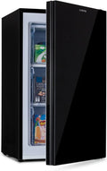 KLARSTEIN Plutão 60 L Congelador - Termostato de 5 níveis, silencioso, Design de Vidro Preto
