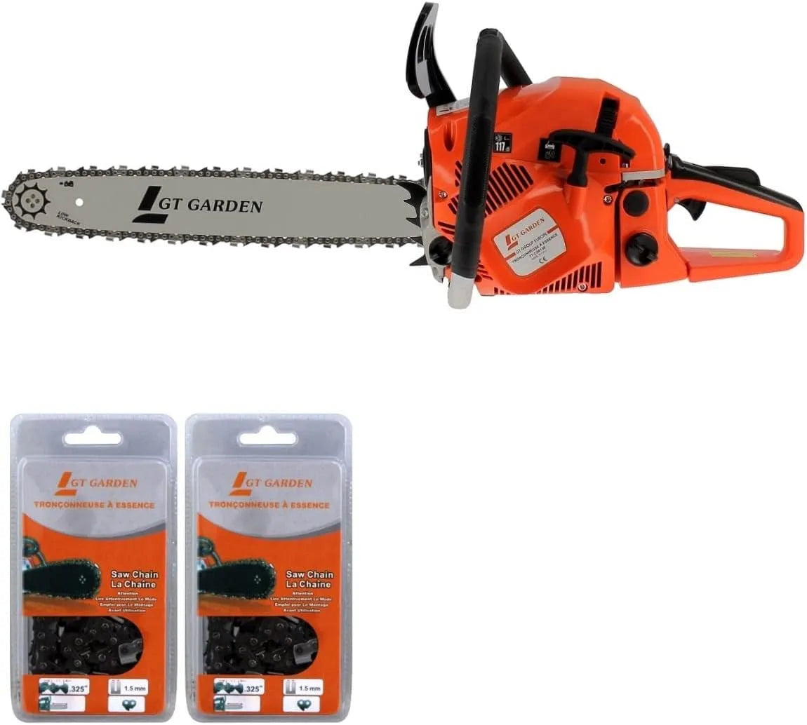GT Garden serra térmica 62 cm3,3,5 hp, 45 cm guia com 2 correntes