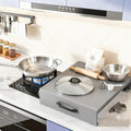 Generic Cobertura protetora multifunções para fogão a gás com pegas - Ideal para pequenas cozinhas (Gris, 40x50x9 cm)