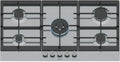 SIEMENS Placa de cozedura de gás 90 cm, 5 queimadores, 12500 W - Modelo EC9A5RI90