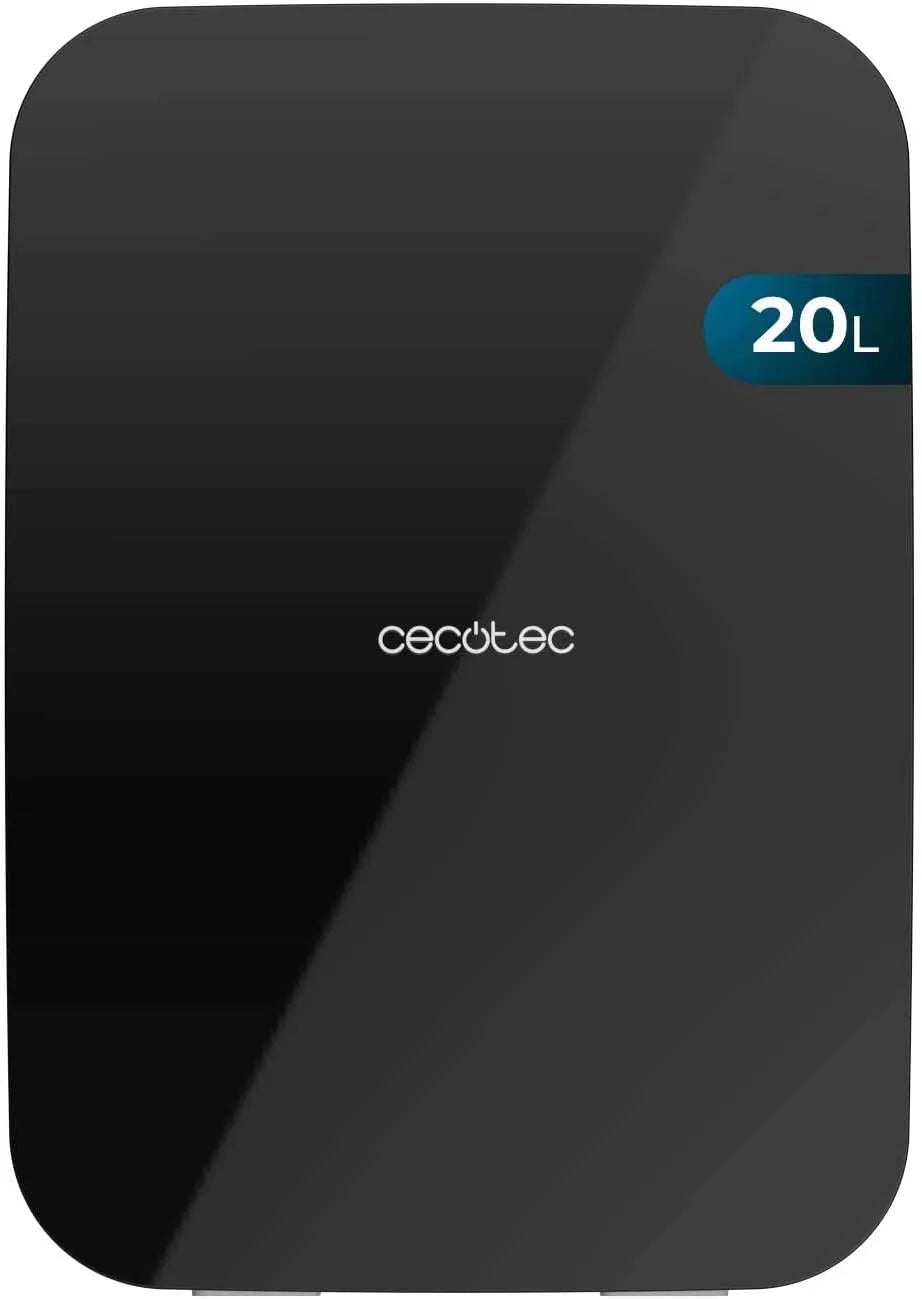 Cecotec MiniCooling 20 L Portable Frigorífico Preto, 12-220 V, Ideal para Caravanas, Função Duplo Hot / FRóide, Temperatura ajustável 7-65 °C