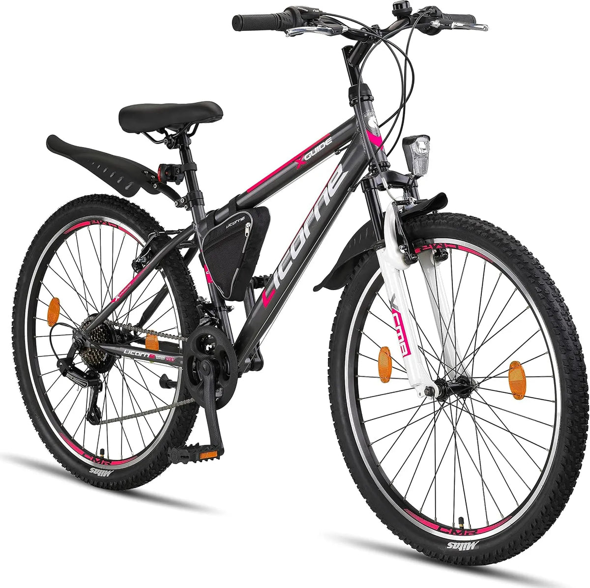 Licorne Bike Unicórnio Mountain Bike - Tamanho 26 'antracite para todos