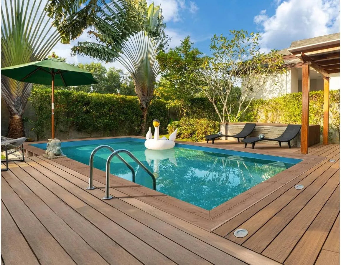 Habitat et Jardin Piscina retangular de madeira Panamá 6,20m x 4,10m x 1,31m