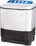 JANREAY Mini Máquina de lavar roupa 11,3 kg 2-em-1 com secagem, barato e compacto, cinzento