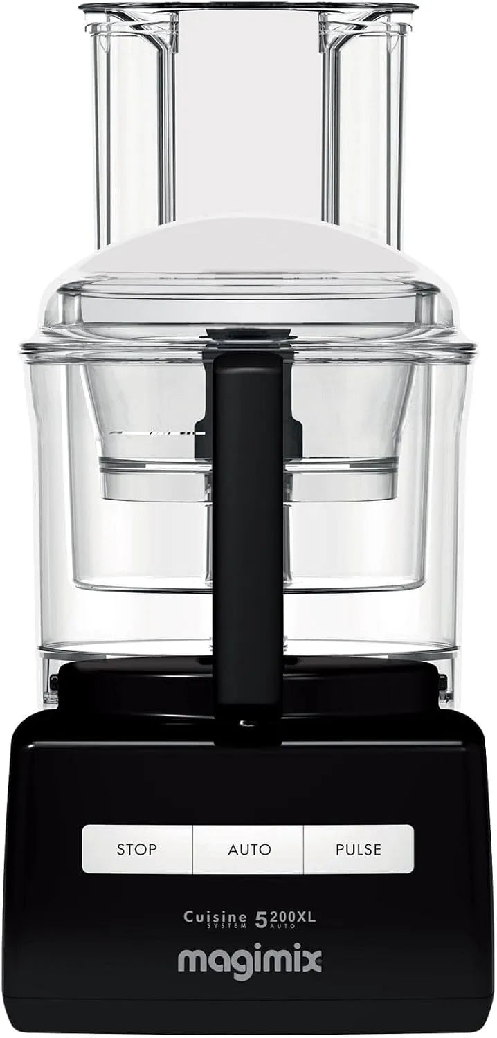Magimix Culinária Robot 5200 XL Preto - 3.6 L Multifunções com Acessórios - silencioso Motor - Ideal para Grandes Famílias - Made in France