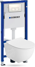 lavita Duofix Mural Lavatière com dahlia WC branco sem bordas e travão de queda chocante
