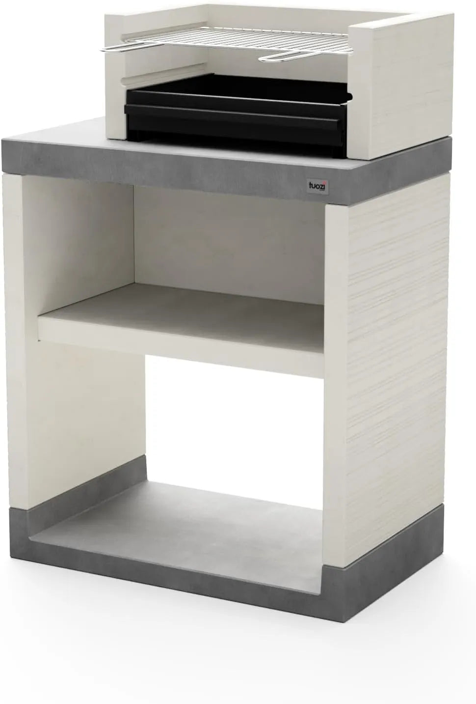 MAESTRO FERRETERO Churrasco de concreto para carvão - Plano de Modelo 1 - Superfície Grande 78x47x113 cm
